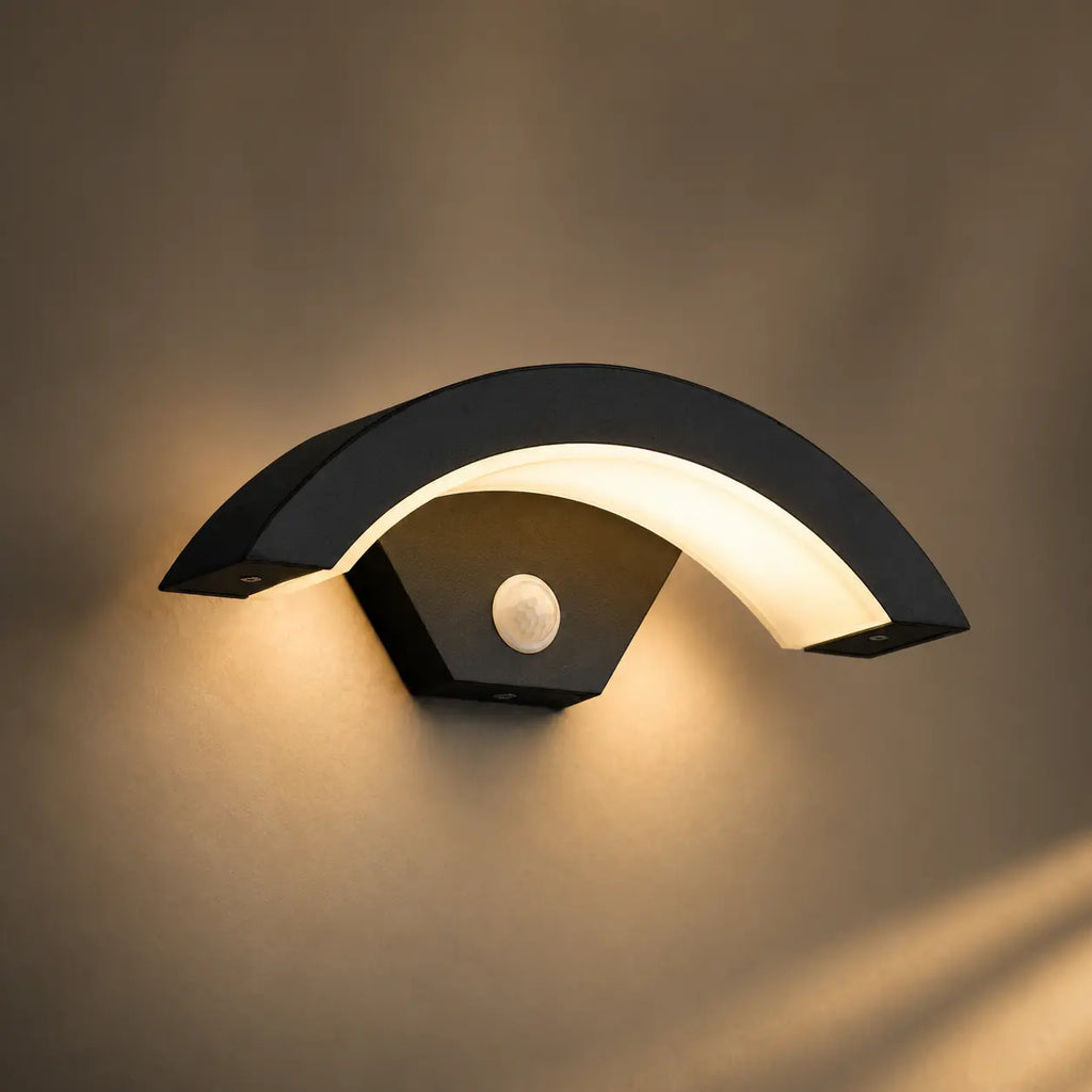 LED Außenwandleuchte mit Bewegungsmelder 18W schwarz (Norvia), Produktfoto