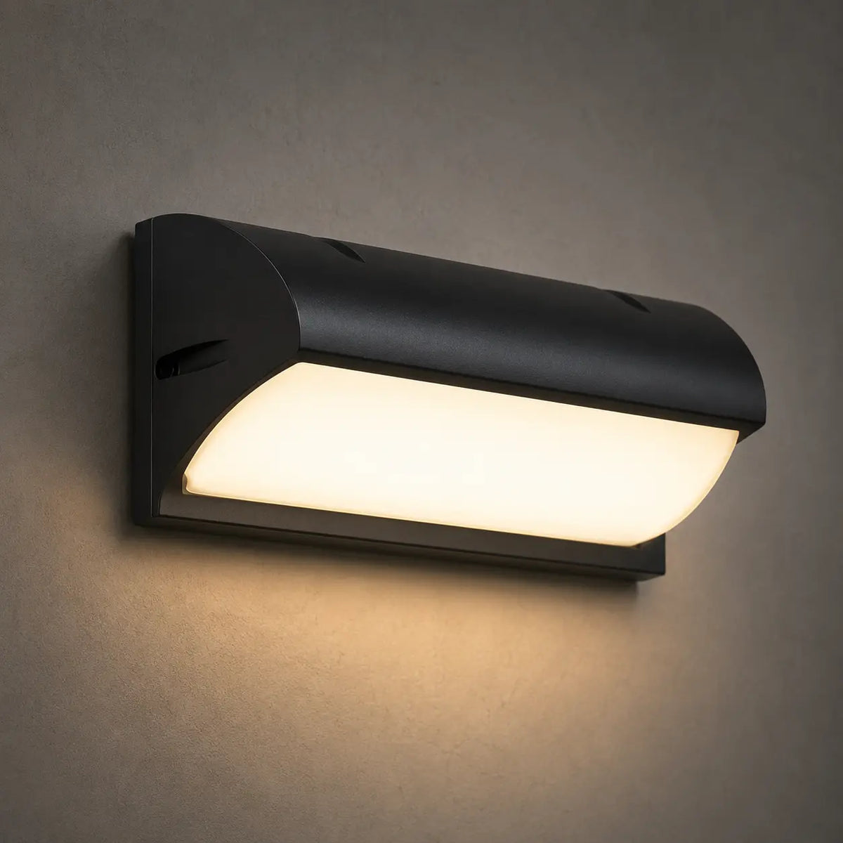 LED Außenwandleuchte Scoop-Design schwarz (Brenholt), Produktfoto