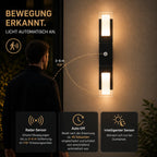LED Außenwandleuchte mit Bewegungsmelder schwarz (Lumora), Detailansicht