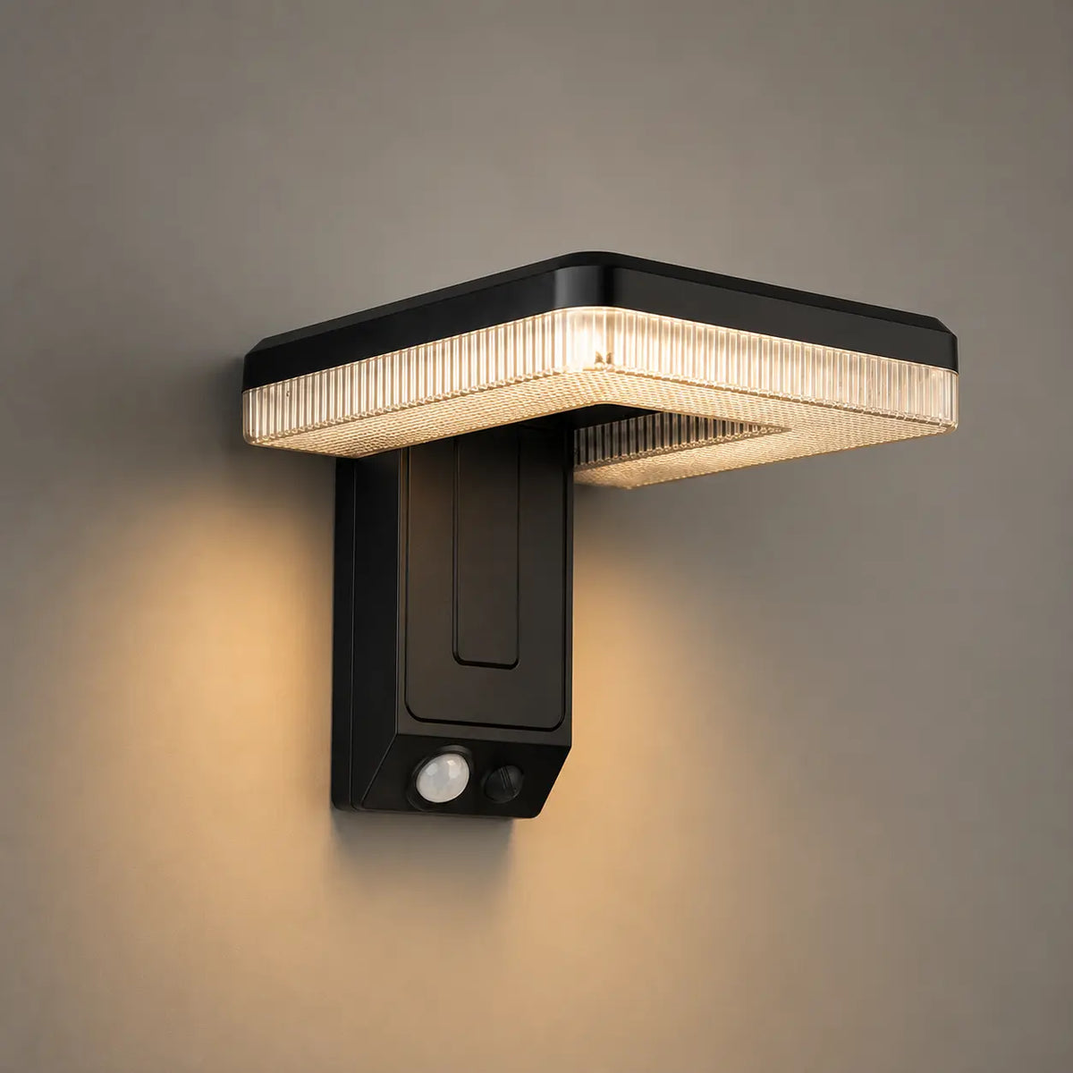 Solar Wandleuchte mit Bewegungsmelder klappbar 120° schwarz (Kaevora), Produktfoto