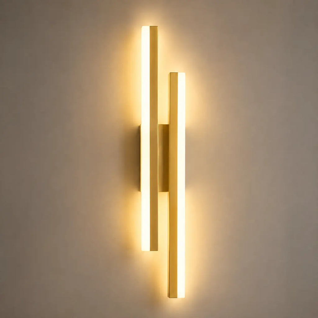 LED Wandleuchte Doppelbalken gold (Averyon), Produktfoto