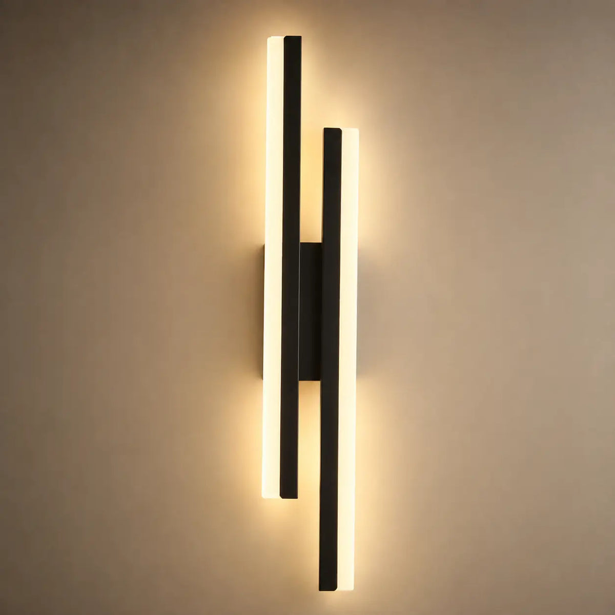 LED Wandleuchte Doppelbalken schwarz (Nordelva), Produktfoto