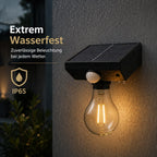 Solar Wandleuchte außen mit Bewegungsmelder, IP65 (Mili), wetterfest bei Regen