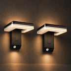 Solar Wandleuchte mit Bewegungsmelder klappbar 120° schwarz, 2er Set (Kaevora), Produktfoto