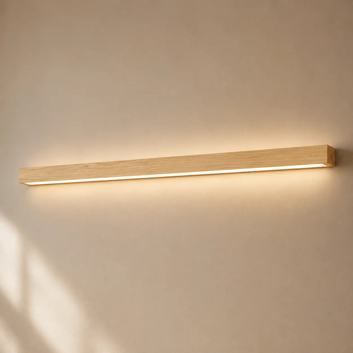 LED Wandleuchte Holzbalken Spiegelleuchte hell (Ostavia), Produktfoto