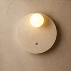 LED Wandleuchte Naturstein-Optik beige (Travelia), Produktfoto