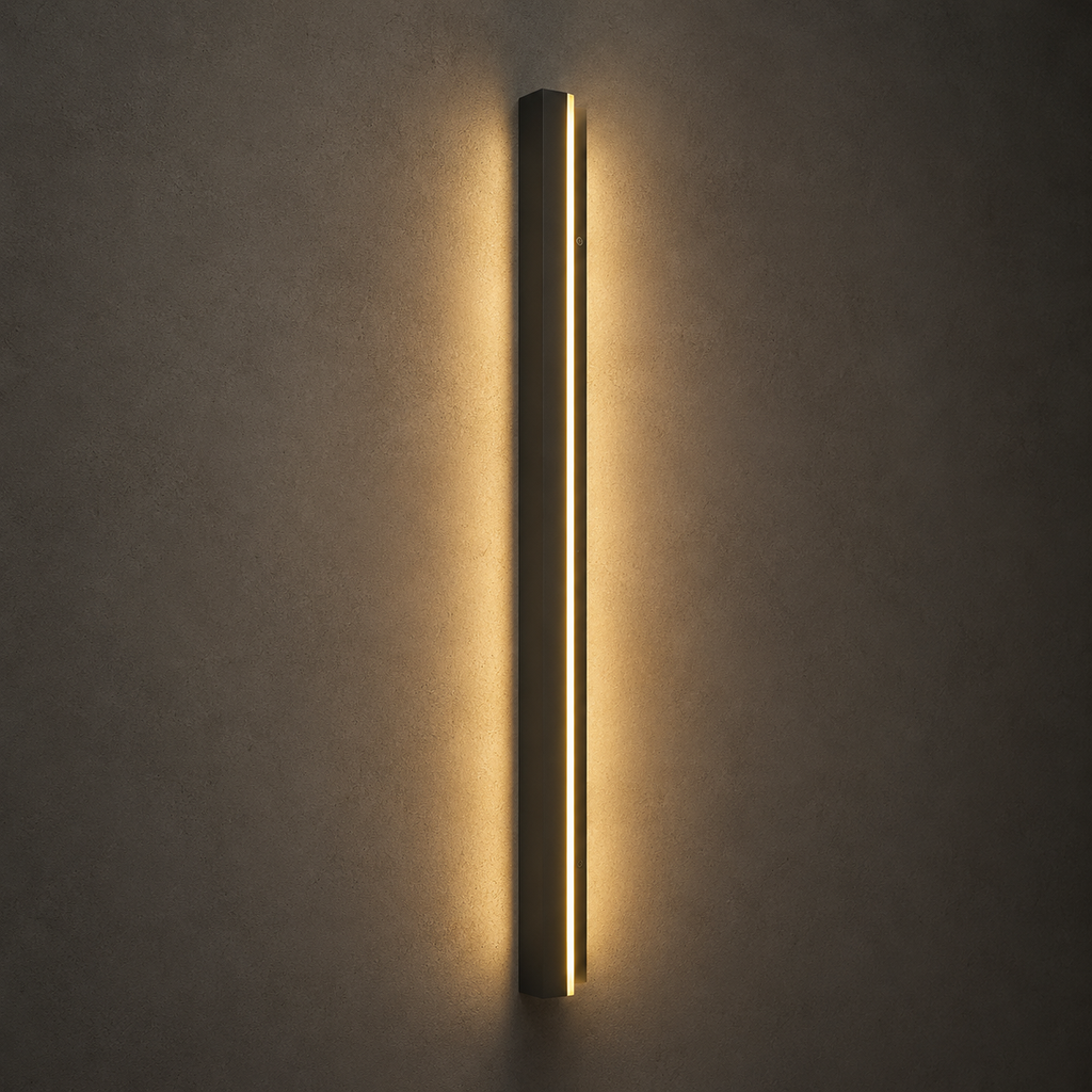 LED Außenwandleuchte Lichtleiste dimmbar schwarz (Solvarn), Produktfoto