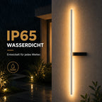LED Außenwandleuchte Kreuzform schwarz (Varnholt), wetterfest bei Regen