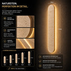 LED Außenwandleuchte Naturstein Travertin (Solmara), in verschiedenen Größen