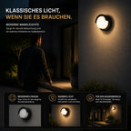 LED Wandleuchte rund im Augen-Design schwarz (Vorentha), Lichtmodi und Funktionen