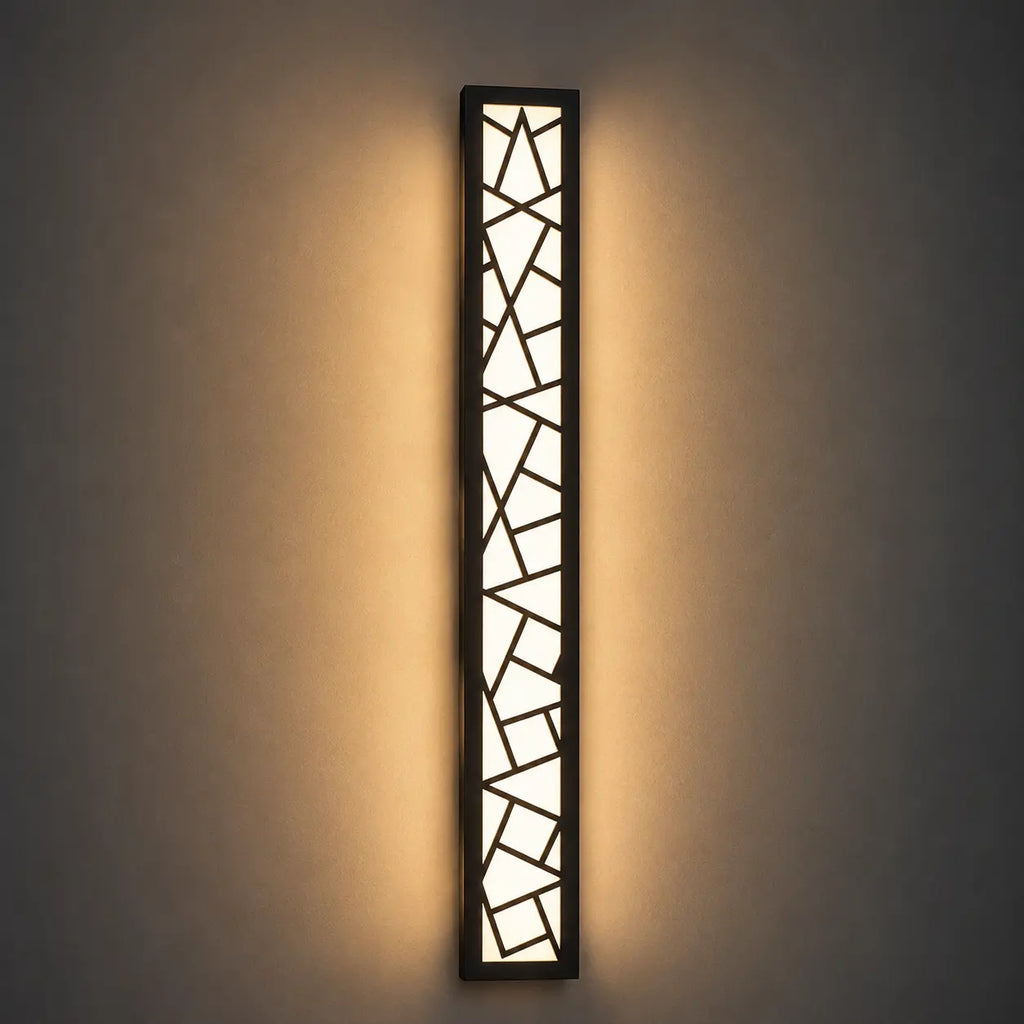 LED Außenwandleuchte geometrisch schwarz (Velthor), Produktfoto