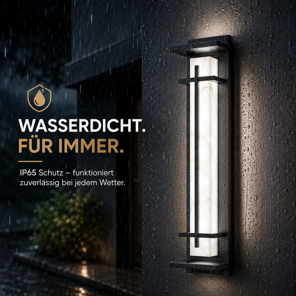 LED Außenwandleuchte Marmor-Optik weißes Licht (Kestrion), wetterfest bei Regen