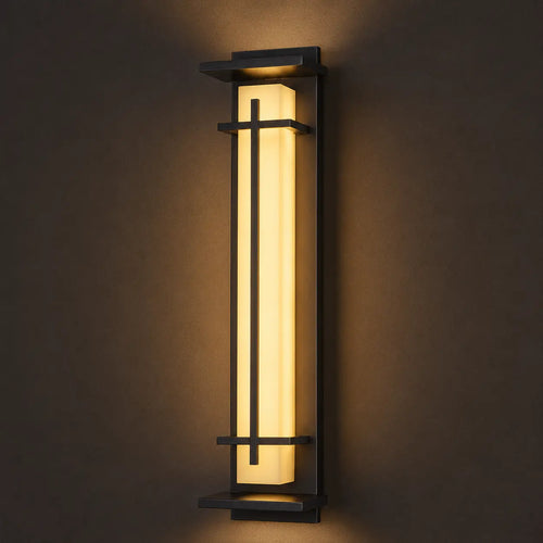 LED Außenwandleuchte Marmor-Optik schwarz (Kestrion), Produktfoto