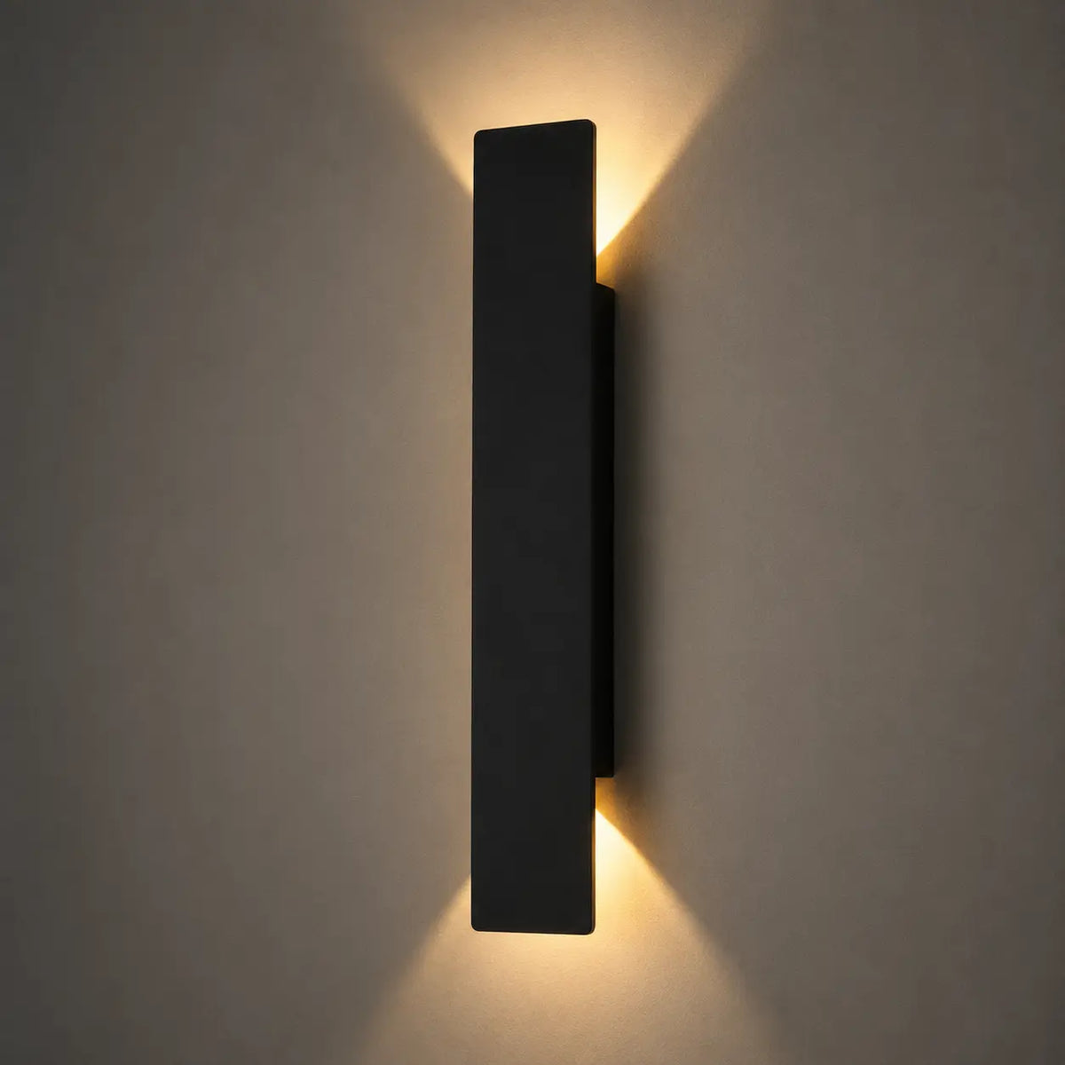 LED Außenwandleuchte flach mit Auf-Ab-Licht schwarz (Kelvora), Produktfoto