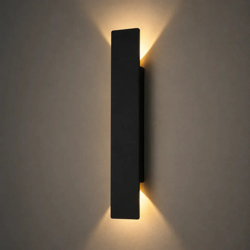 LED Außenwandleuchte flach mit Auf-Ab-Licht schwarz (Kelvora), Produktfoto