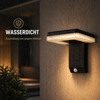 Solar Wandleuchte mit Bewegungsmelder klappbar 120° schwarz (Kaevora), wetterfest bei Regen