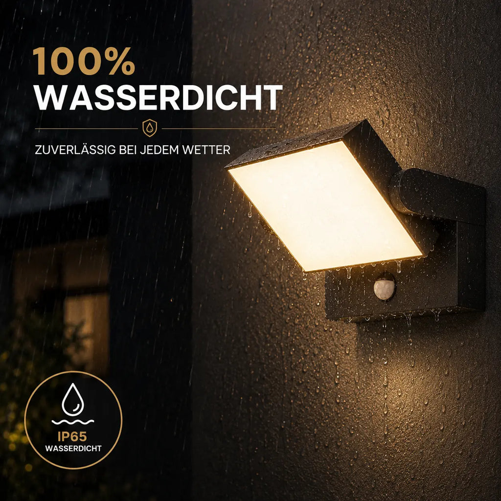 LED Außenwandleuchte mit Bewegungsmelder schwenkbar 24W anthrazit (Nulia), wetterfest bei Regen