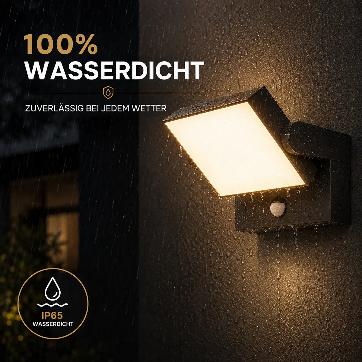 LED Außenwandleuchte mit Bewegungsmelder schwenkbar 24W anthrazit (Nulia), wetterfest bei Regen