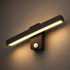 LED Außenwandleuchte mit Bewegungsmelder drehbar Aluminium (Aloa), Seitenansicht