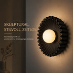 Wandleuchte Muschel-Design schwarz (Kelvarion), Lichtwirkung an der Wand