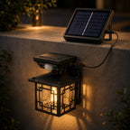 Solar Wandleuchte Laterne retro mit Bewegungsmelder schwarz (Halvorin), Produktfoto