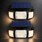 Solar Wandleuchte mit Bewegungsmelder verstellbar schwarz, 2er Set (Alo), Produktfoto