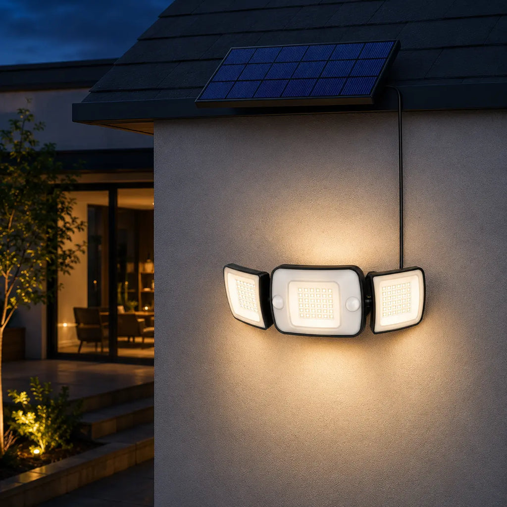 Solar Wandleuchte mit Bewegungsmelder verstellbar schwarz, 2er Set (Alo), am Hauseingang