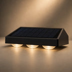 Solar Wandleuchte mit LED-Spots keilförmig schwarz (Velmora), Detailansicht 2