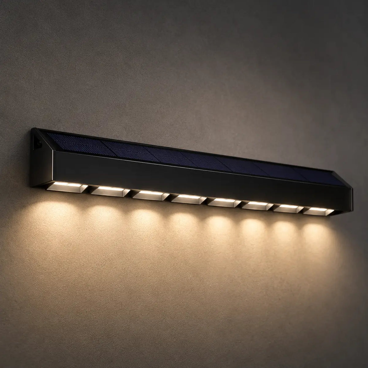 Solar Wandleuchte mit LED-Spots schwarz (Vindora), Detailansicht 2