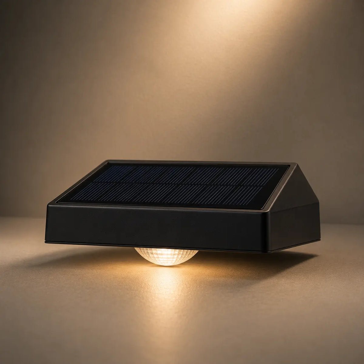 Solar Wandleuchte mit LED-Spots keilförmig schwarz (Velmora), Produktfoto