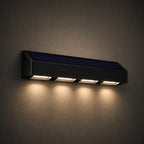 Solar Wandleuchte mit LED-Spots schwarz (Vindora), Produktfoto