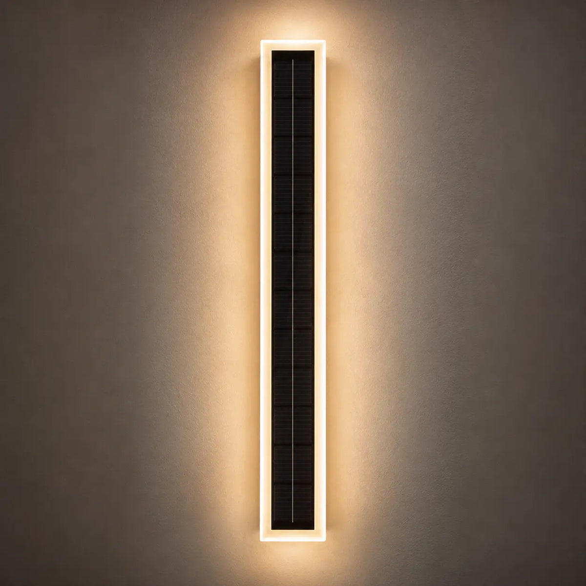 Solar Wandleuchte 60cm mit Lichtrahmen schwarz (Aurelio), Produktfoto