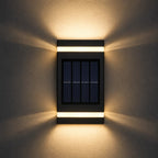 Solar Wandleuchte mit Auf-Ab-Licht rechteckig schwarz (Bramoor), Produktfoto