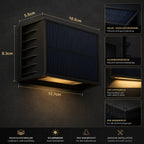 Solar Wandleuchte mit Auf-Ab-Licht schwarz (Nerion), Maße und technische Details