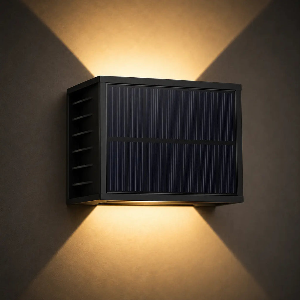 Solar Wandleuchte mit Auf-Ab-Licht schwarz (Nerion), Produktfoto