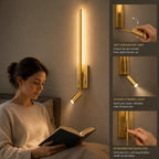 Wandleuchte Leselampe mit Schwenkarm gold (Vaskenio), Lichtwirkung an der Wand