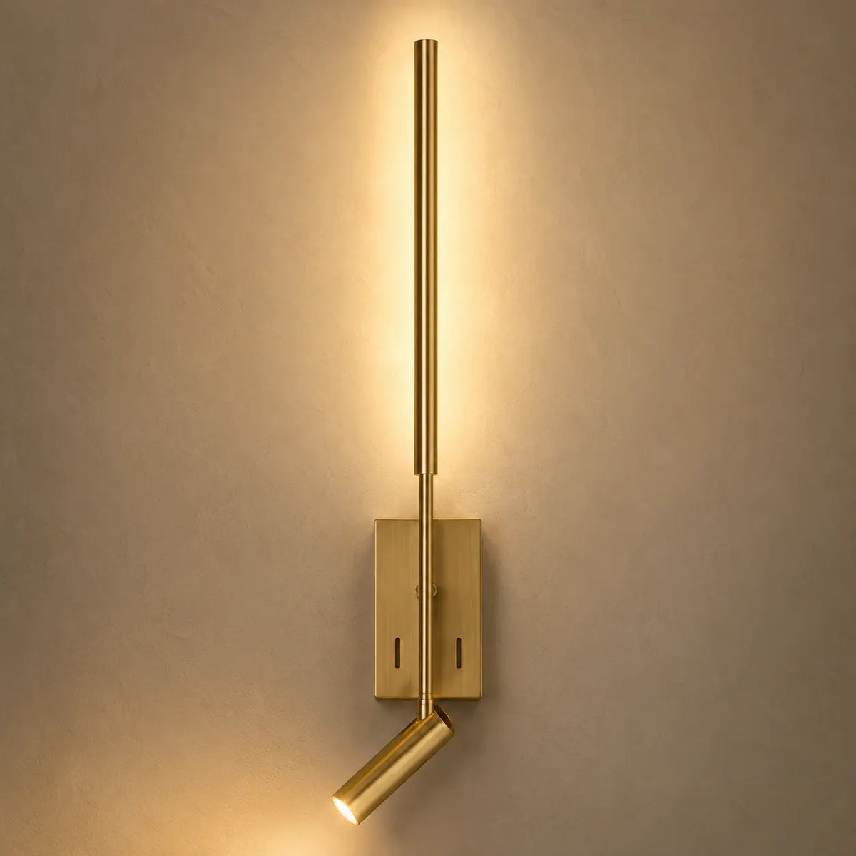 Wandleuchte Leselampe mit Schwenkarm gold (Vaskenio), Produktfoto