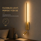 Wandleuchte Leselampe mit Schwenkarm gold (Vaskenio), Detailansicht