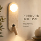 Wandleuchte Naturstein mit Schwenkspot beige (Turonda), Detailansicht