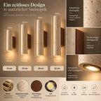 LED Wandleuchte Naturstein Zylinder beige (Marvenzo), in verschiedenen Größen