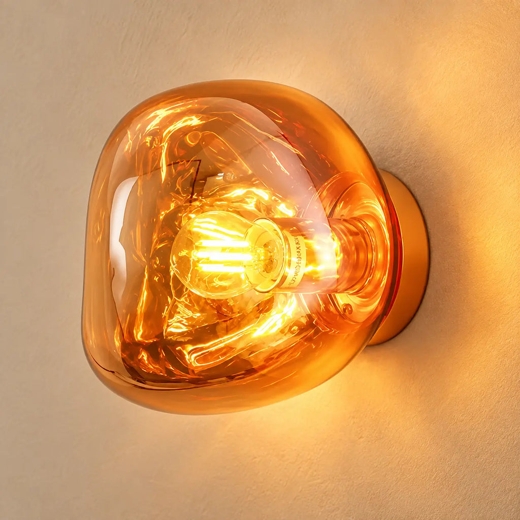 Wandleuchte Glaskugel bernstein-gold (Ravencia), Produktfoto