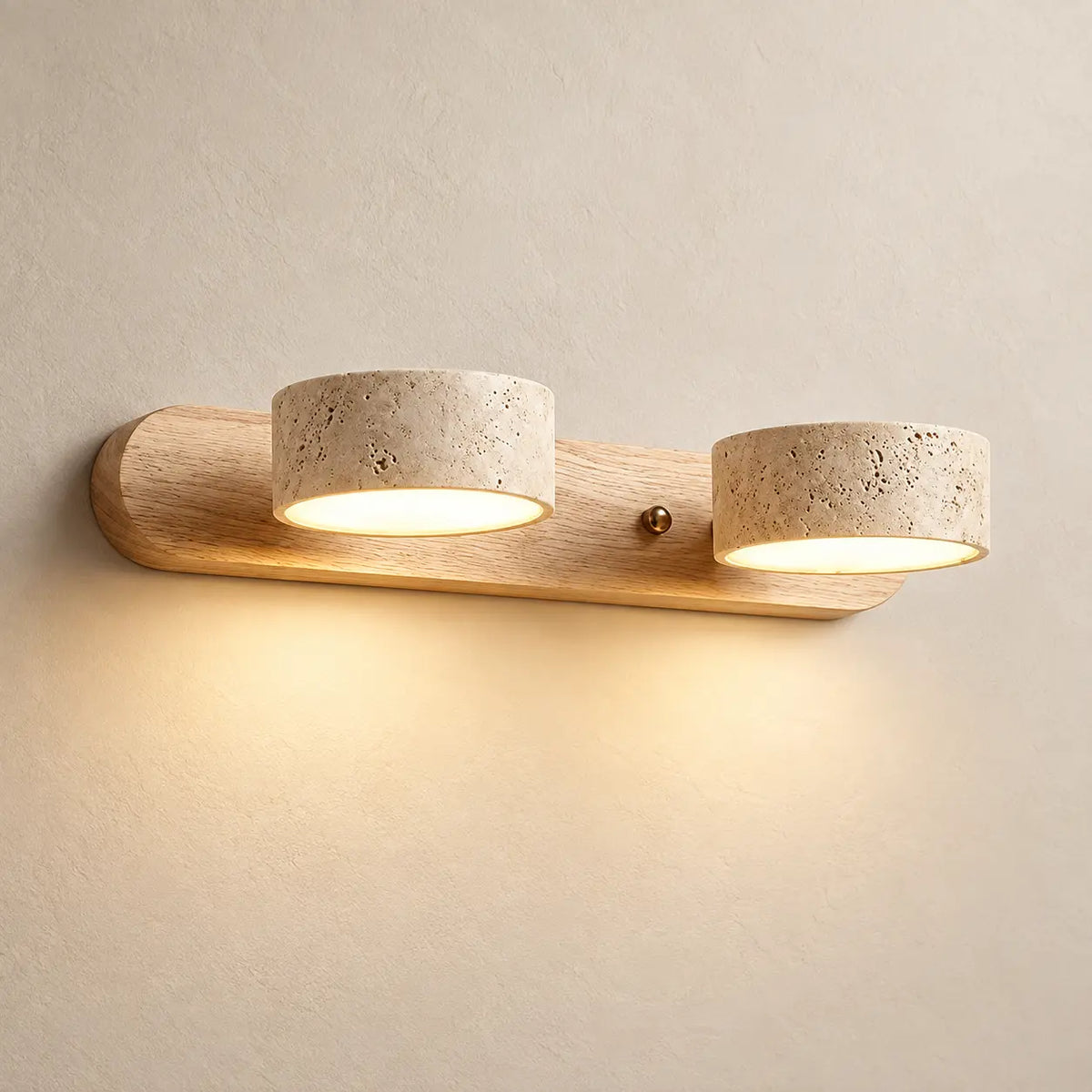 LED Wandleuchte Spiegelleuchte Naturstein hell (Ostenvia), Produktfoto