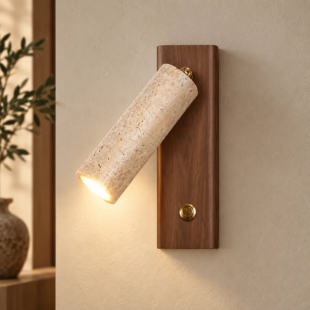 LED Wandleuchte Naturstein Leselicht drehbar (Marostone), Produktfoto