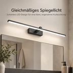 LED Wandleuchte Spiegelleuchte schwarz (Brantero), Lichtwirkung an der Wand