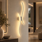 LED Wandleuchte Wellenform weiß (Zephranio), im Flur