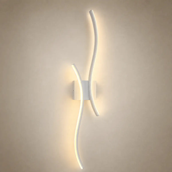 LED Wandleuchte Wellenform weiß | Zephranio